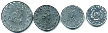 Albania 1947 coin set