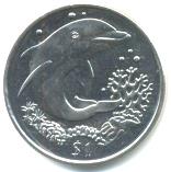 British Virgin Island 1 Dollar 2004 Dolphin British Virgin Island 1 Dollar 2004