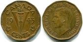 Canada 5 Cents 1943 V "Nickel" KM40 Canada 5 Cents 1943 Victory 5 Cents KM40
