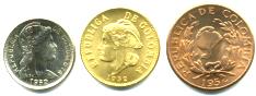 Colombia 1952 three coin set