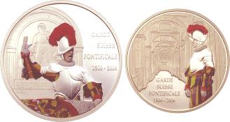 Congo Vatican Swiss Guard coins