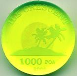 Crescent Island 1000 Poa acrylic coin Crescent Island 1000 Poa acrylic coin