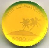 Crescent Island 5000 Poa acrylic coin Crescent Island 5000 Poa acrylic coin