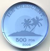 Crescent Island 500 Poa acrylic coin Crescent Island 500 Poa acrylic coin