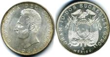 Ecuador silver 2 Sucres 1944