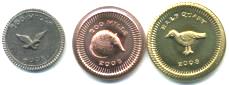 Reverses of Excelsior coins. Click to see Excelsior postmarked cover 3 coin set from The Most Serene Republic of Excelsior