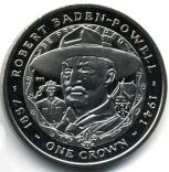 Falkland Baden-Powell - Scouting commemorative 1 Crown coin Falkland Islands 1 Crown 2007 100th anniversary of Scouting - Baden Powell