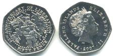 Falkland Islands 50 Pence 2007 Falklands war liberation commemorative