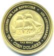 Galapagos $100 gold coin - Click for larger image Galapagos gold 100 Dolares coin, 2009, picturing the HMS Beagle