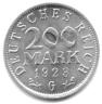 Germany 200 Mark coin Germany - Weimar Republic 200 Mark coin 1923