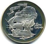 Gibraltar 1 Crown 175th Anniversary of death of Nelson silver Proof Crown