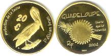 Guadeloupe gold 20 Euro Essai coin Guadeloupe gold 20 Euro Essai coin