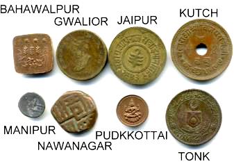Collection of Indian Native State coins Indian States coin collection