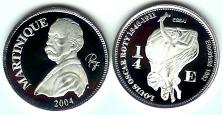 Martinique 1/4 Euro Essai coin Martinique 1/4 Euro Essai coin