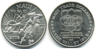 Maui 2008 $2 Trade dollar