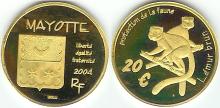 Mayotte gold 20 Euros Essai coin