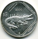 Mexico silver 5 Peso crocodile 2000 KM655 Mexico silver 5 Peso crocodile 2000 KM655