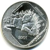 Mexico silver 5 Peso Jaguar 2001 KM658 Mexico silver 5 Peso Jaguar 2001 KM658