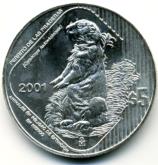 Mexico silver 5 Peso Prairie Dog 2001 KM659 Mexico silver 5 Peso Prairie Dog 2001 KM659