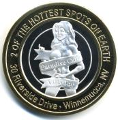 Paradise Cafe / Villa Joy $10 bi-metallic silver strike brothel token