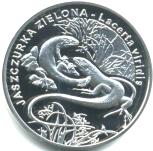 Poland 20 Zlote 2009 Green Lizard