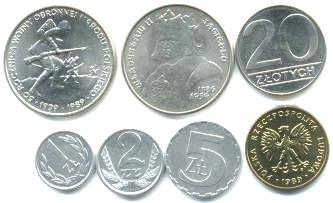 Poland 1989 coin set 1 - 500 Zlotych