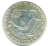 Western Samoa 1 Tala Robert Lewis Stevenson coin