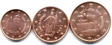 San Marino 2006 1, 2 & 5 Eurocents
