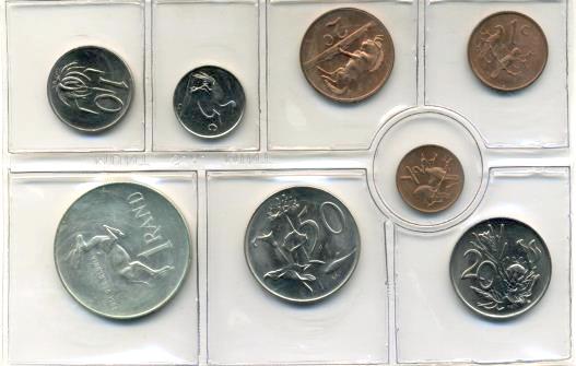 South African coins feature native plants and wildlife South Africa 1971 Proof Set