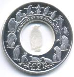 South Georgia & South Sandwich Islands 2 Pounds 2007 silver and crystal penguin coin