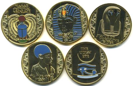 Somalia set of 5 Treasures of King Tut Exhibit coins