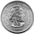 Uruguay silver 10 Pesos 1961 Gaucho Heroes