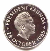 Zambia 5 Shillings 1965 Zambia 5 Shillings 1965