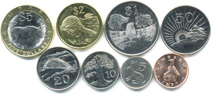 Zimbabwe 8 coin set